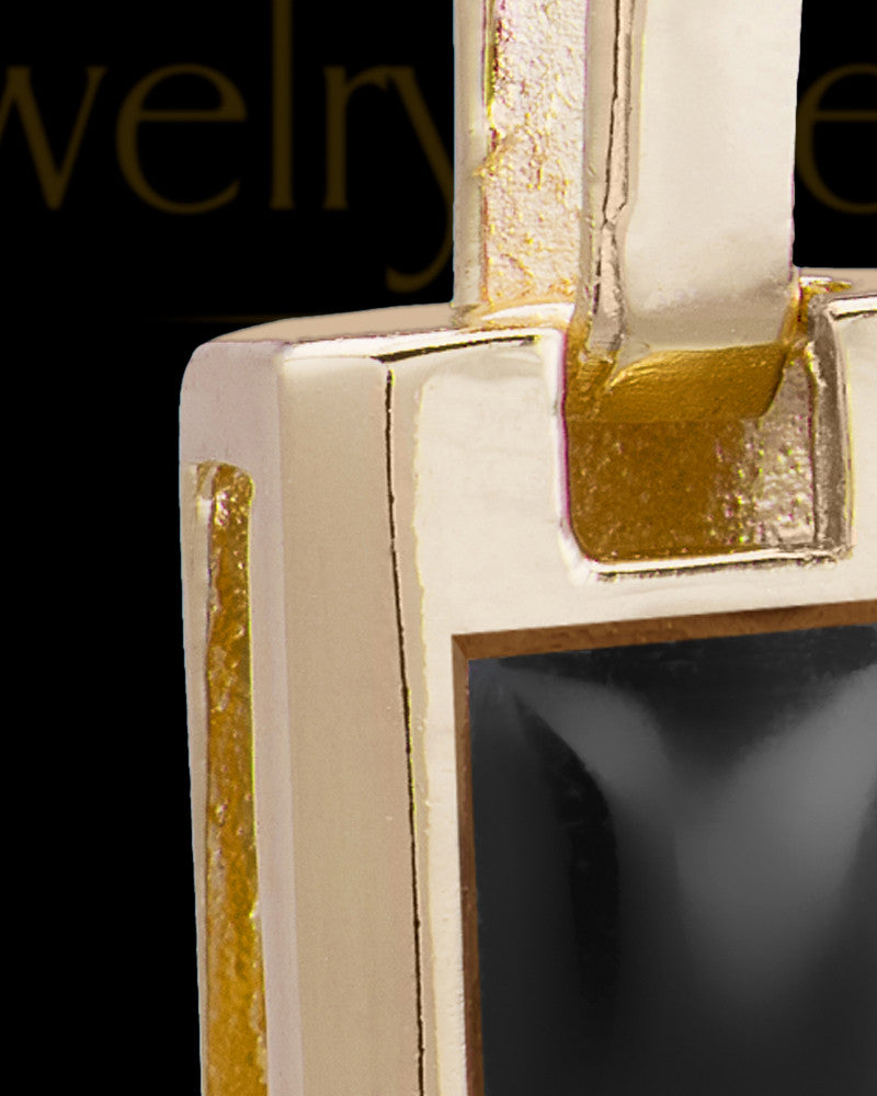 Gold Plated Men's Noble Cylinder Memorial Jewelry