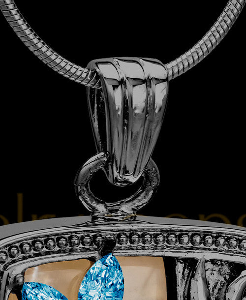 Black and Blue Spring Garden Memorial Charm