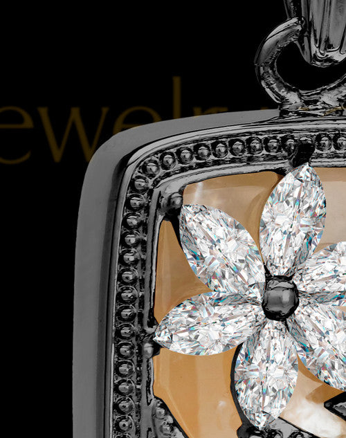 Black Clear Spring Garden Memorial Charm