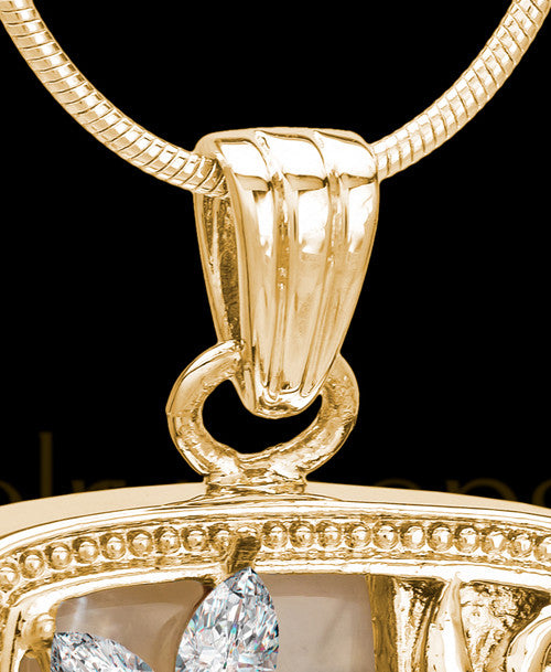 Gold Clear Spring Garden Memorial Charm