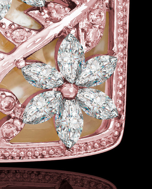 Rose Gold Clear Spring Garden Memorial Charm