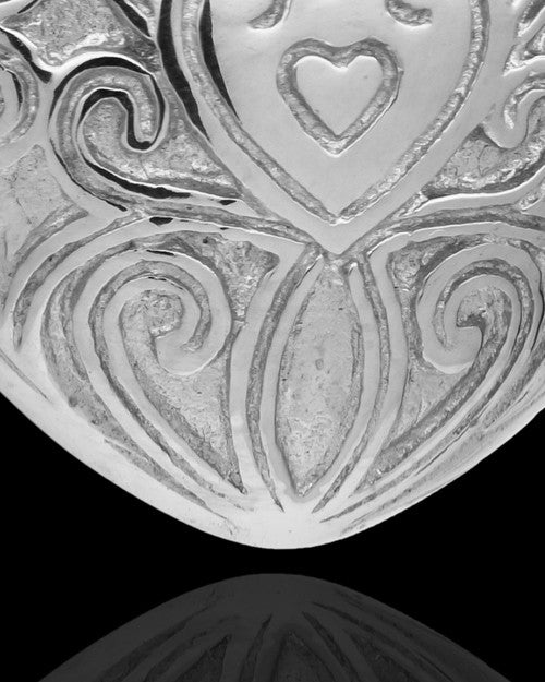 Memorial Pendant Sterling Silver Love Filigree Heart