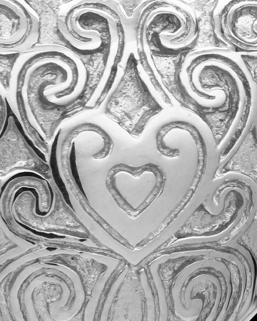 Memorial Pendant Sterling Silver Love Filigree Heart