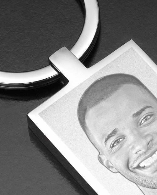 Stainless Rectangle Cremation Keychain