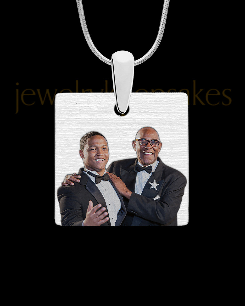 Perfect Square Full Color Photo Engraved Pendant