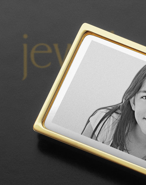 Silver on Gold Photo Engraved Money Clip