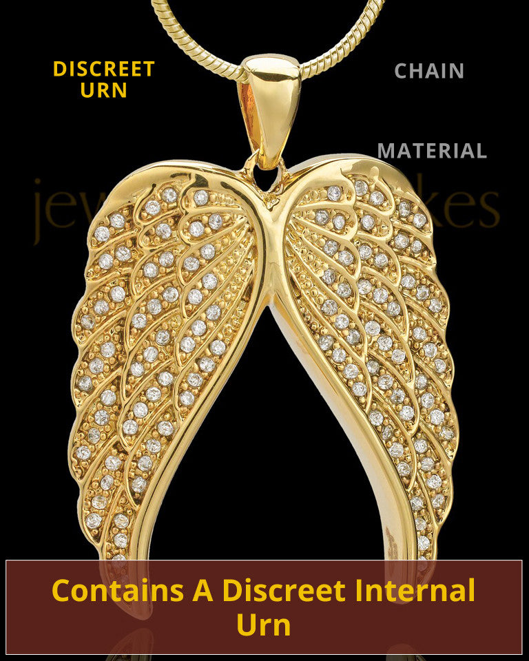 Gold Plated Wings of Grace Keepsake Jewelry