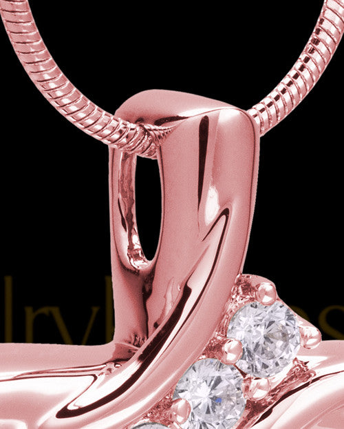 Rose Gold Elegant Cross Cremation Pendant