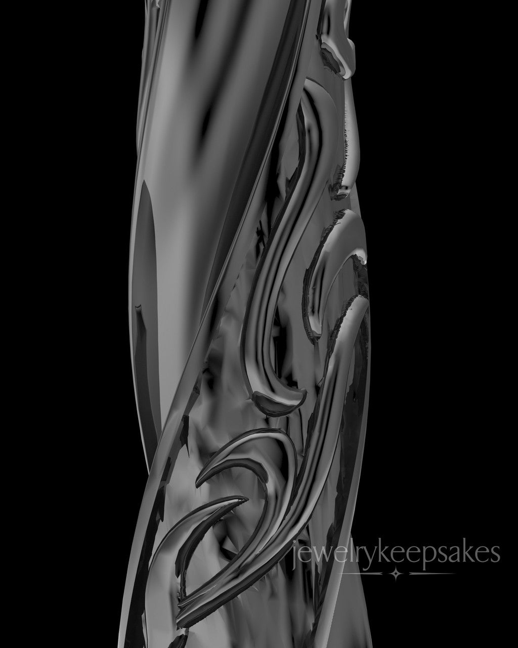 Black Plated Turned Cylinder Permanently Sealed Waterproof Cremation Jewelry