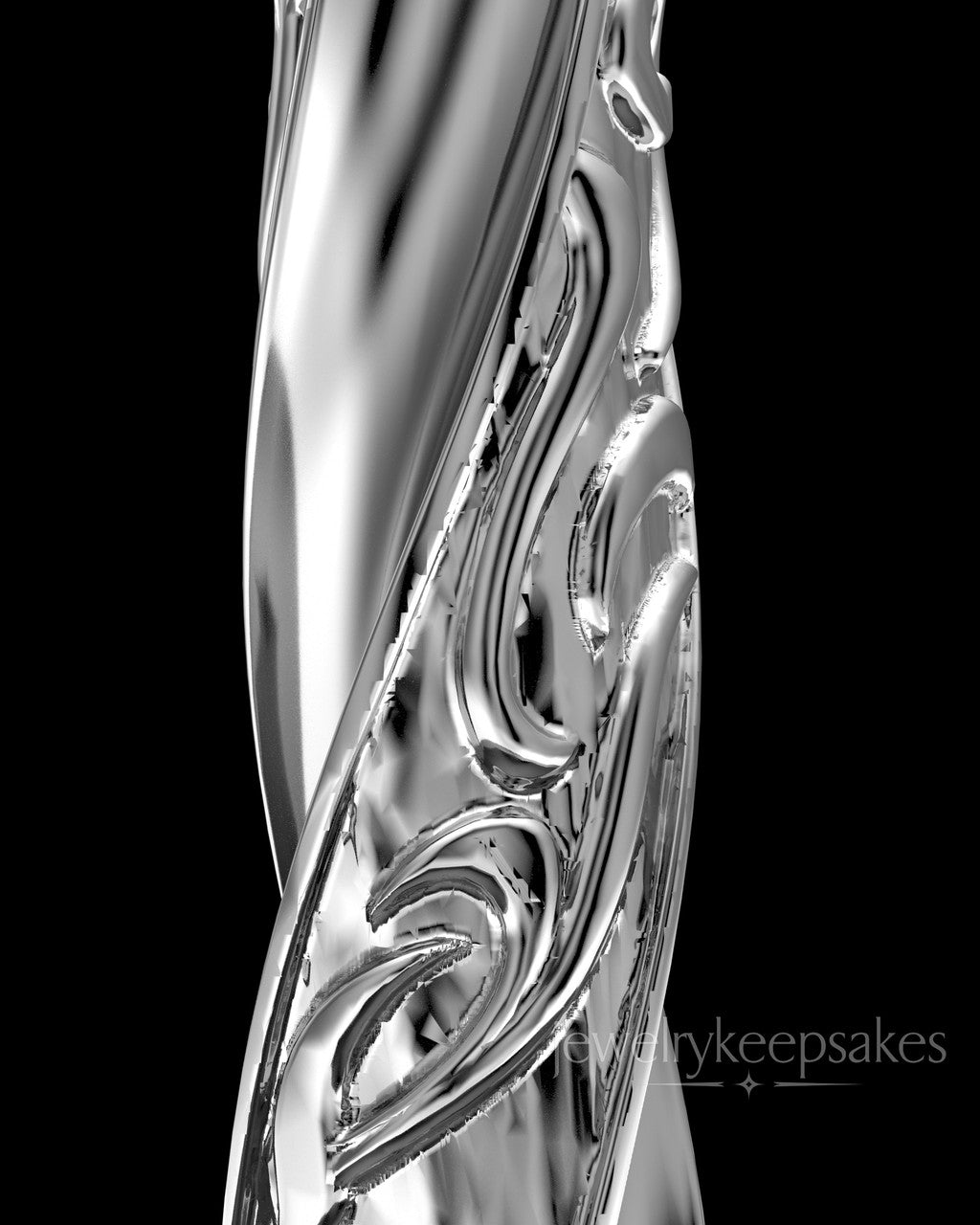 Solid 14k White Gold Turned Cylinder Permanently Sealed Waterproof Cremation Jewelry