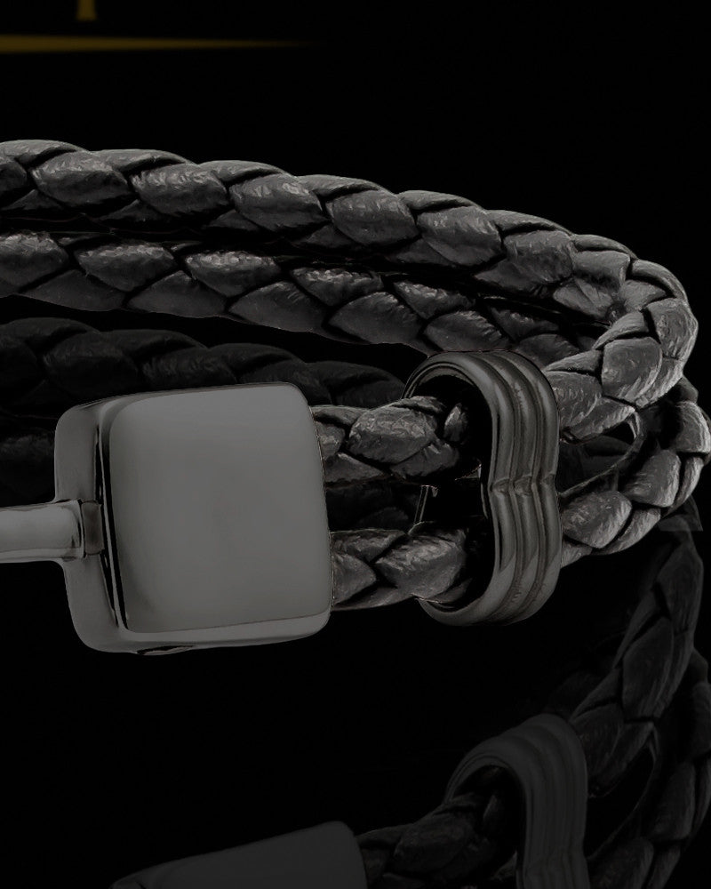 Black Plated over Stainless Anchored Bracelet Keepsake Jewelry