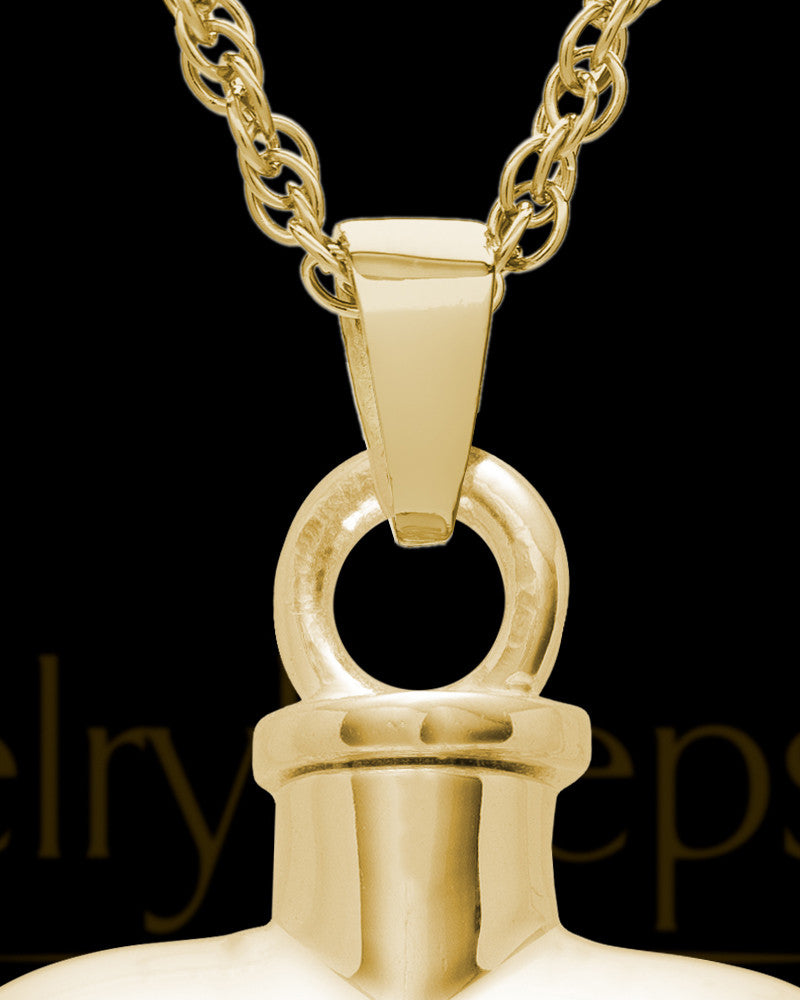 14k Gold Cremation Jewelry By Your Side Heart Keepsake