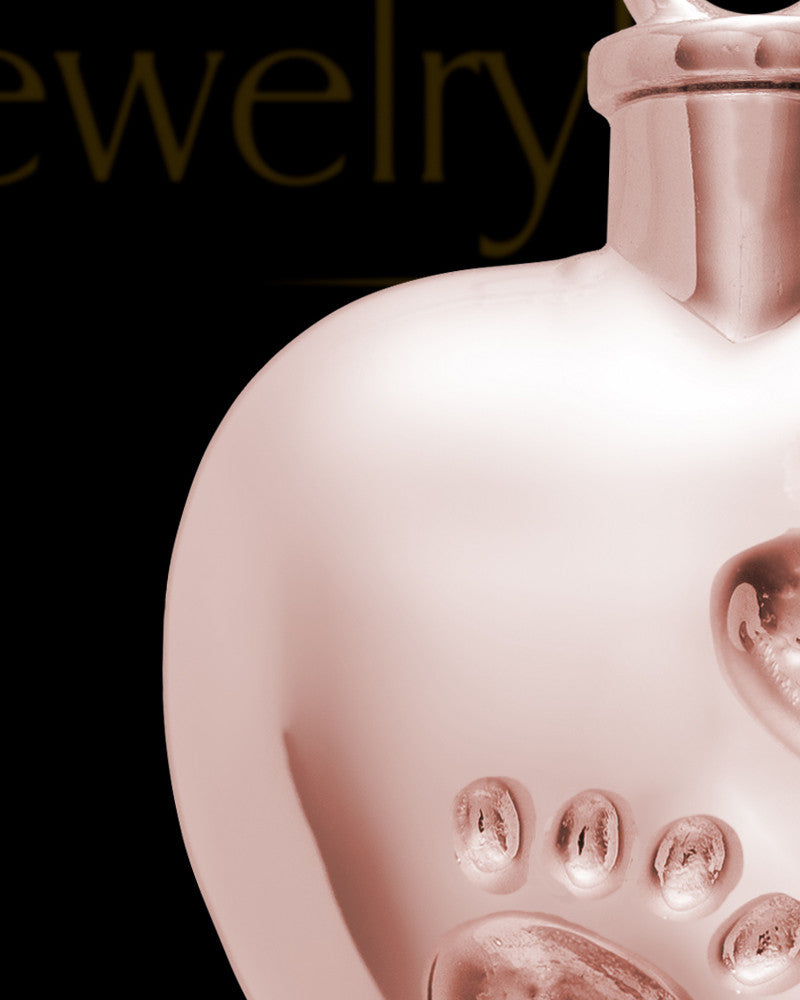 14K Rose Gold Cremation Jewelry By Your Side Heart Keepsake