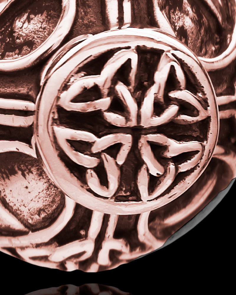 14K Rose Gold Irish Round Cremation Jewelry