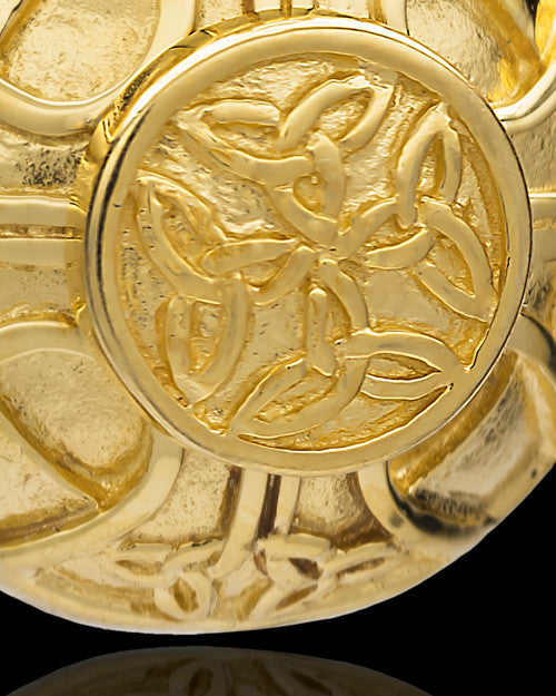 Irish Round 14 Karat Yellow Gold Cremation Jewelry