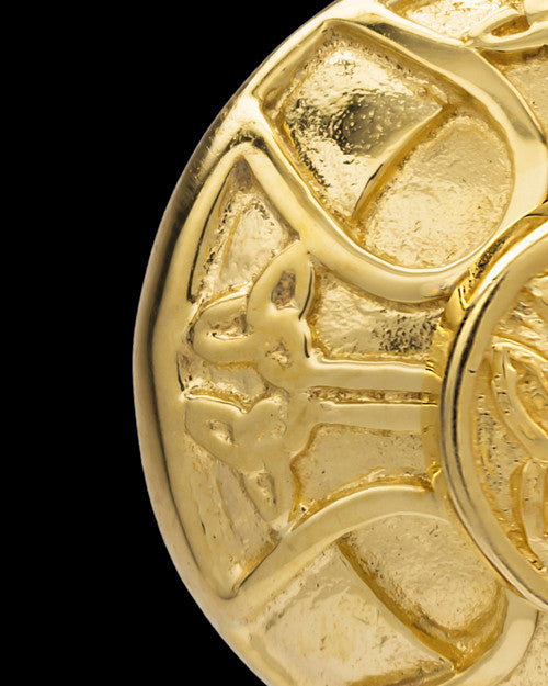 Irish Round 14 Karat Yellow Gold Cremation Jewelry