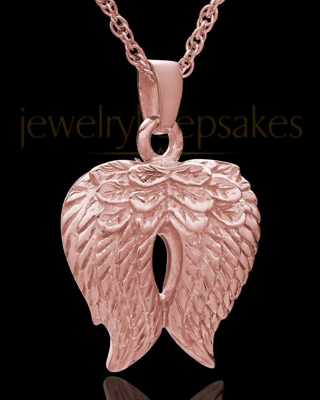 14K Rose Gold Angel Wings Keepsake