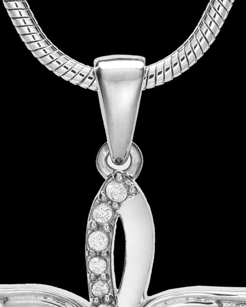 14K White Gold Glorified Cremation Jewelry