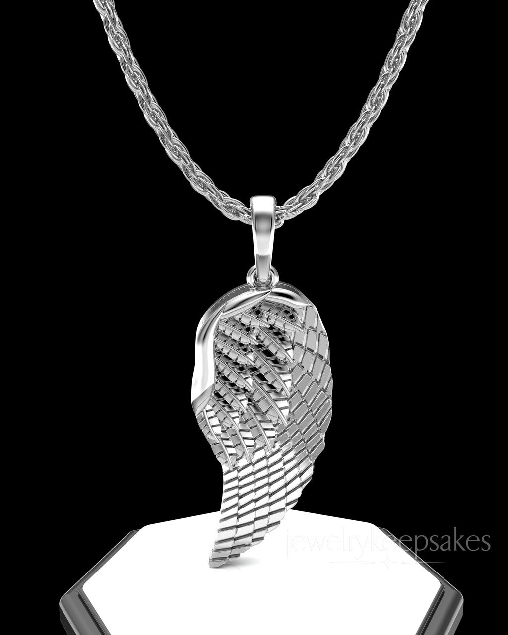 Sterling Silver Feathers Permanently Sealed Waterproof Cremation Pendant