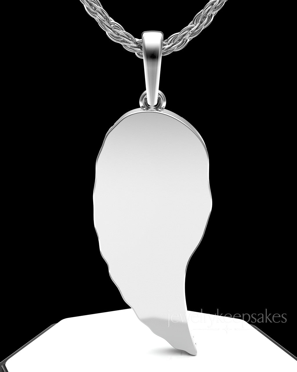 Sterling Silver Feathers Permanently Sealed Waterproof Cremation Pendant
