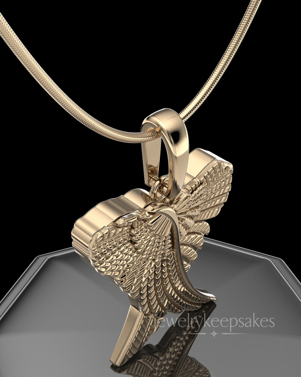 Solid 14K Gold Virtuous Permanently Sealed Waterproof Jewelry Urn