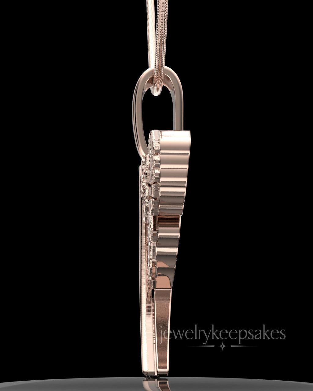 Rose Gold Plated Sterling Virtuous Permanently Sealed Waterproof Jewelry Urn