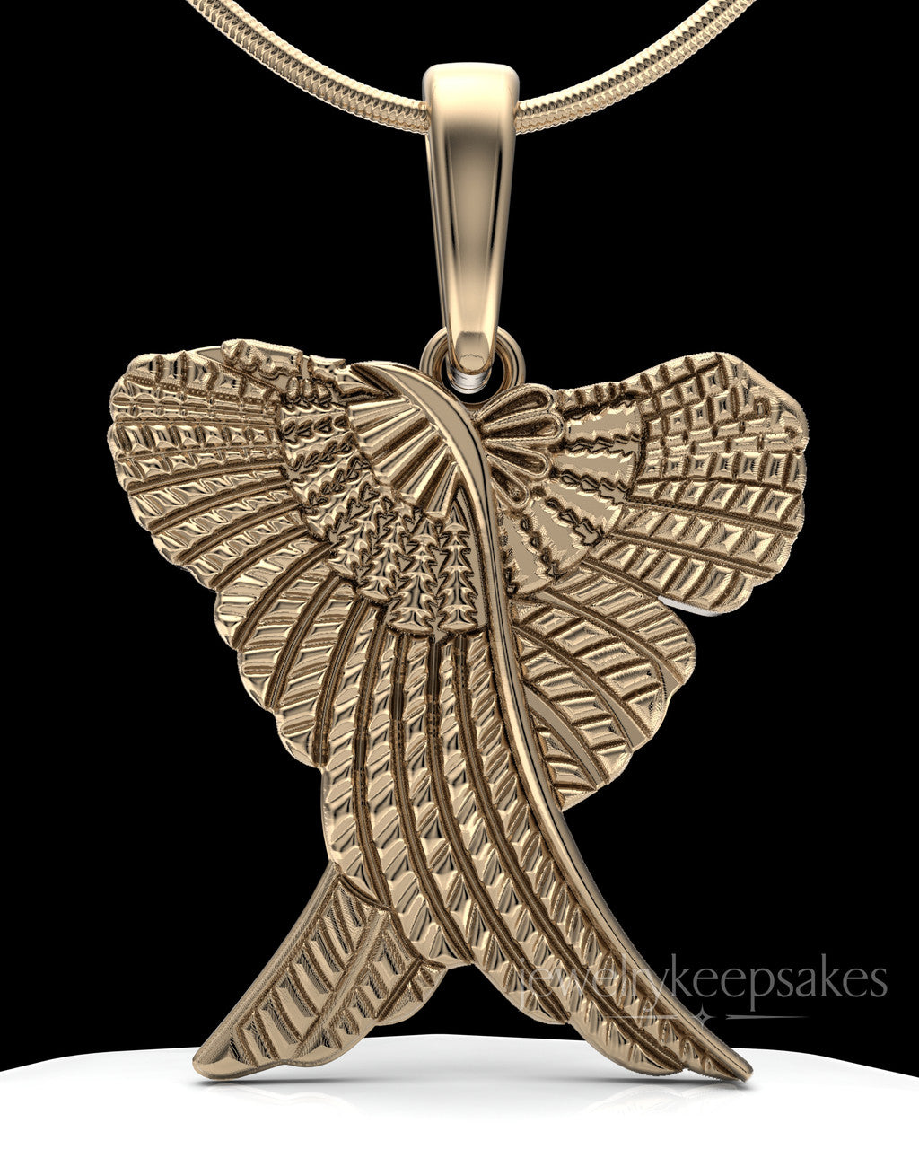 Solid 14K Gold Virtuous Permanently Sealed Waterproof Jewelry Urn
