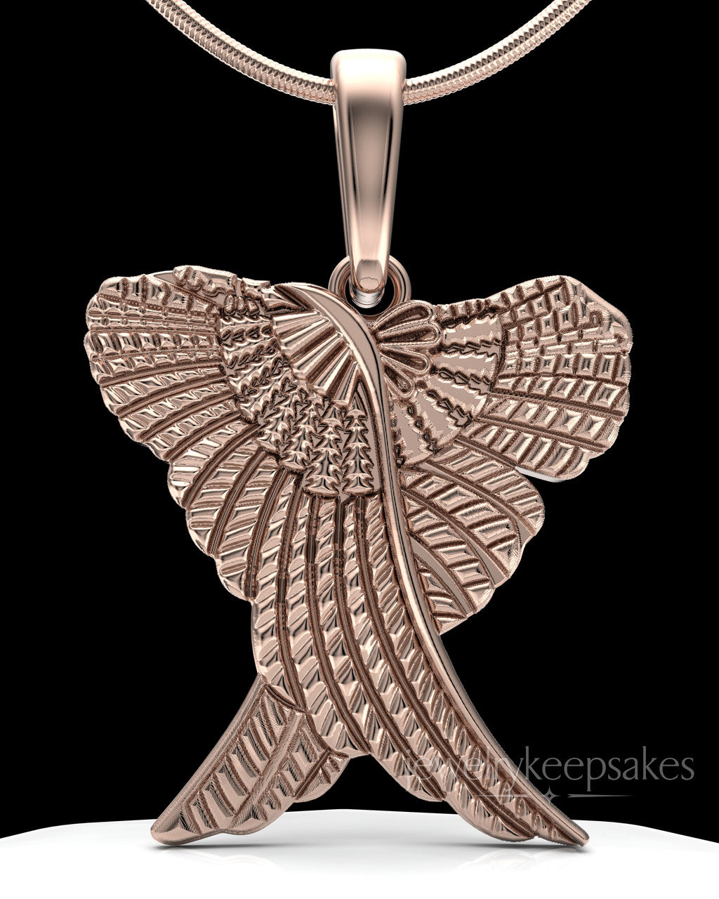 Rose Gold Plated Sterling Virtuous Permanently Sealed Waterproof Jewelry Urn