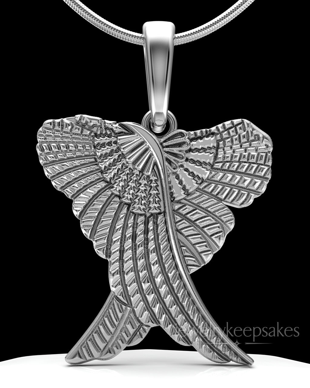 Solid 14K White Gold Virtuous Permanently Sealed Waterproof Jewelry Urn