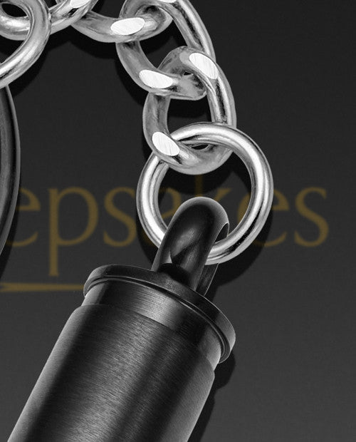 Bulleted Black Memorial Keychain