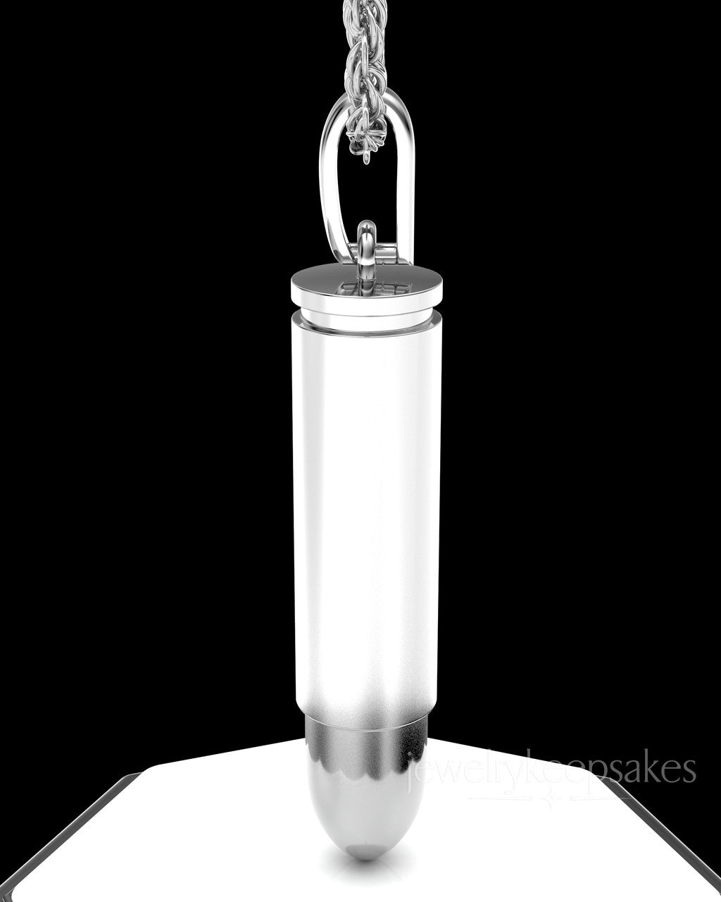 Sterling Silver Bullet Permanently Sealed Waterproof Cremation Pendant