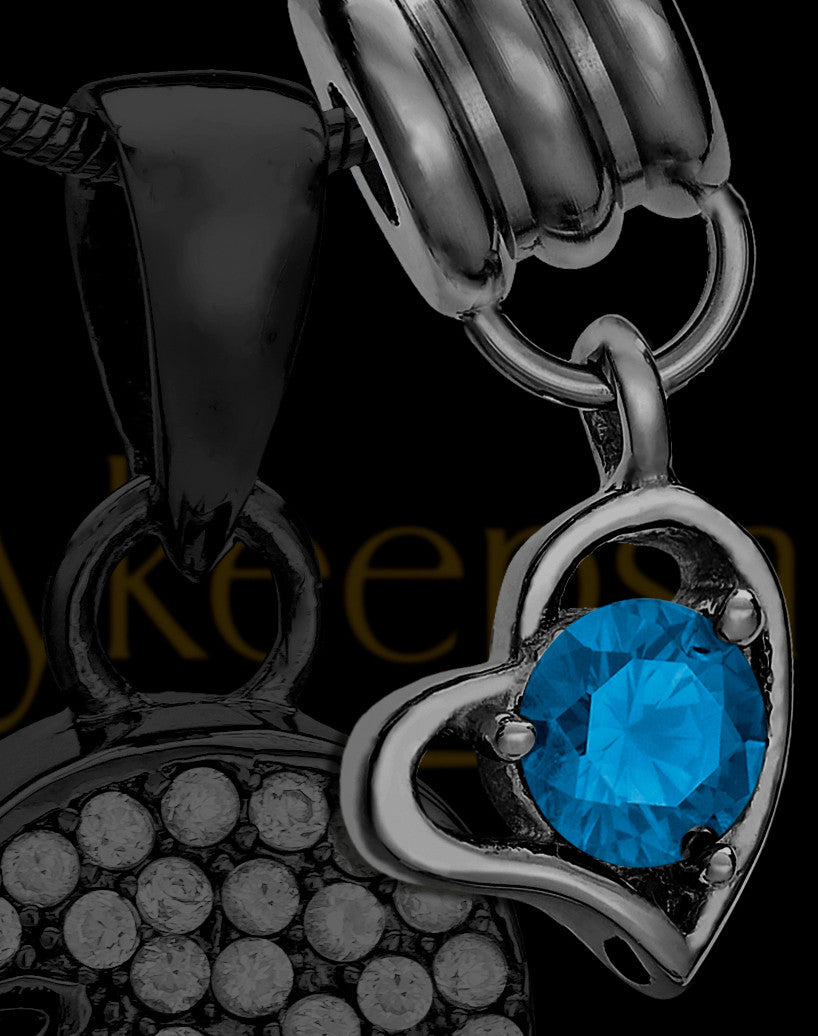 Add a Black September Birthstone Heart