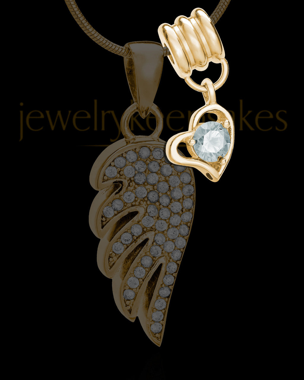 Add an April Gold Birthstone Heart