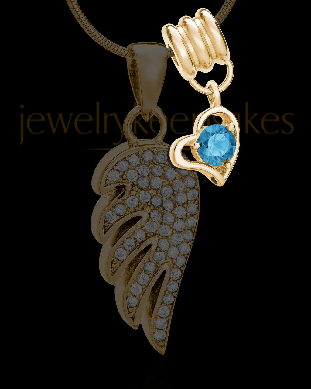 Add a December Gold Birthstone Heart