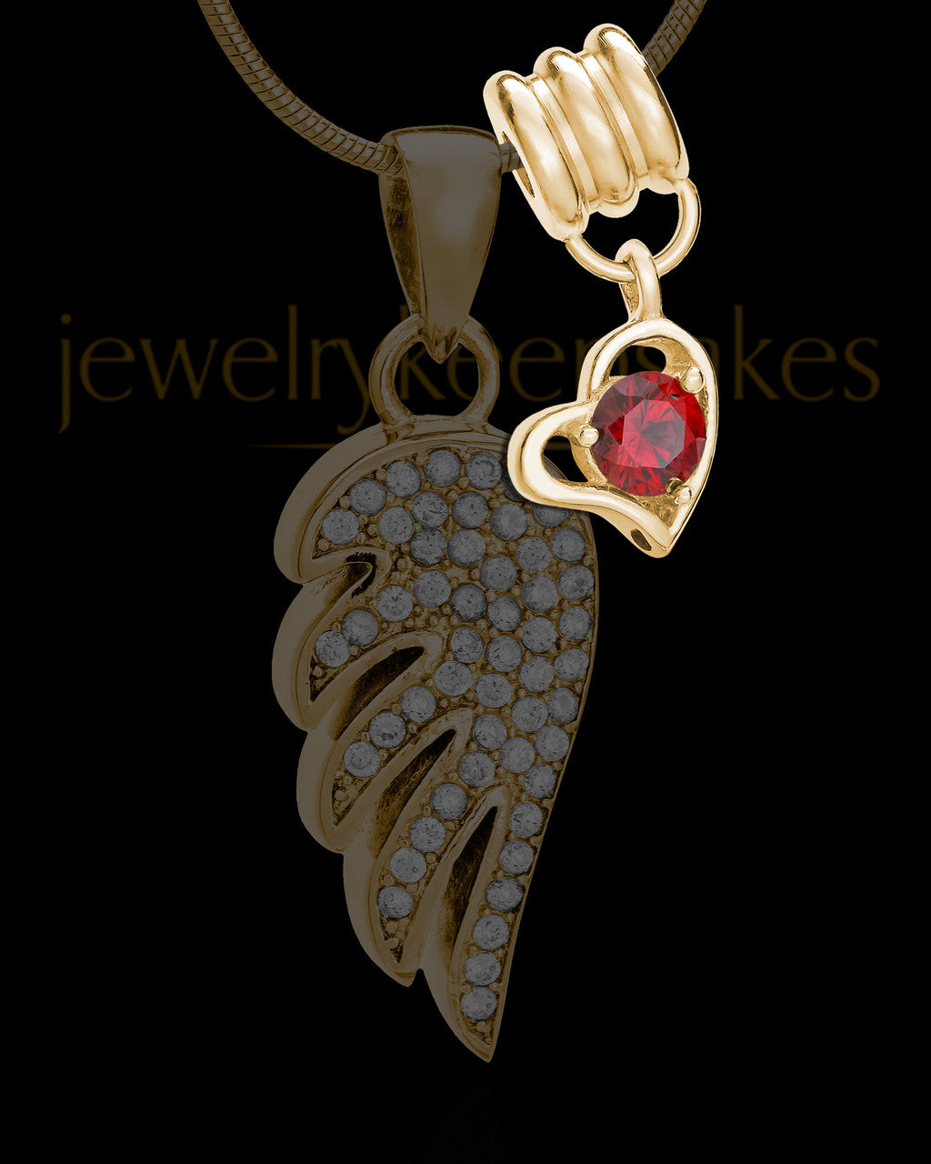Add a January Gold Birthstone Heart