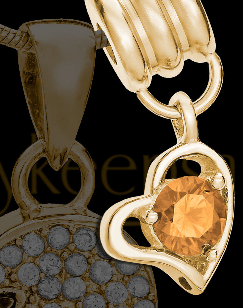 Add a November Gold Birthstone Heart