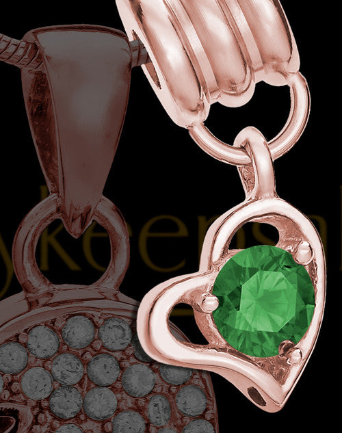 Add a Rose Gold May Birthstone Heart