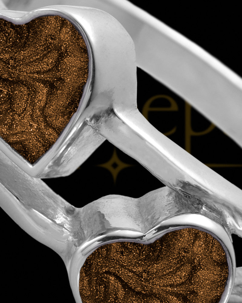 Ladies Finchley with Coffee Silver Ash Ring