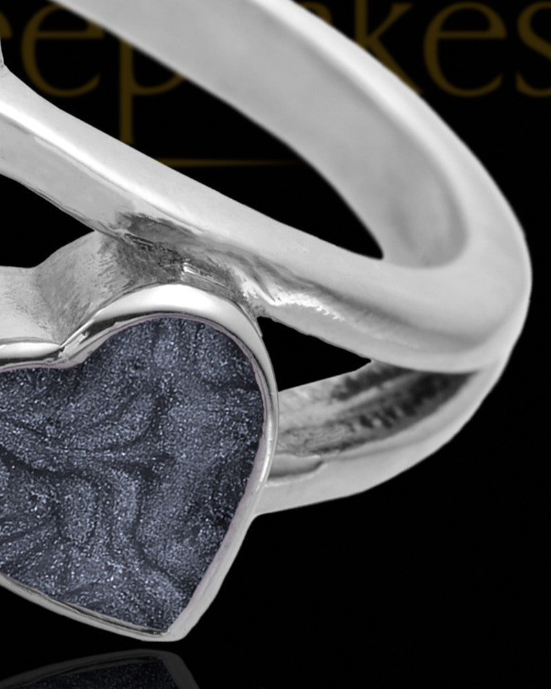 Ladies Finchley with Graphite Silver Ash Ring