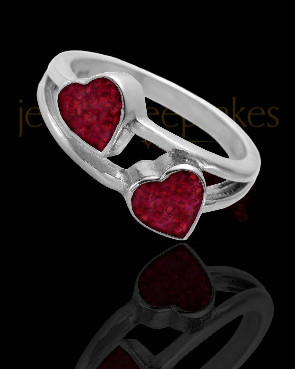 Ladies Finchley Garnet Pearl Opal Silver Ash Ring