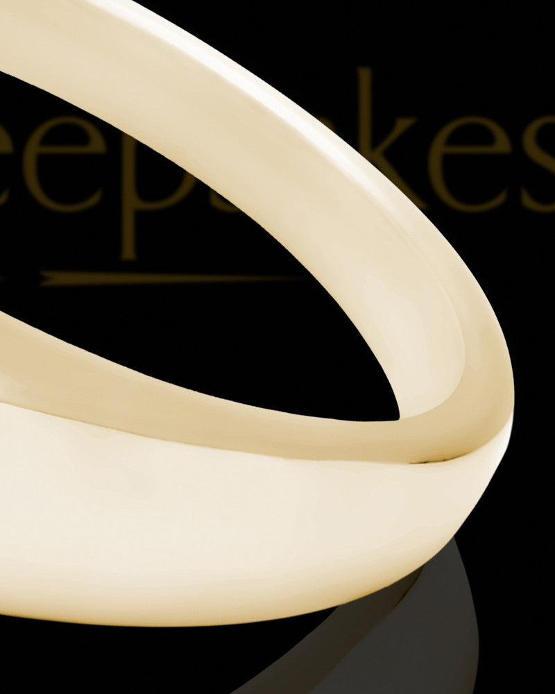 Solid 14K Gold Men's Tacoma with Graphite Ash Ring