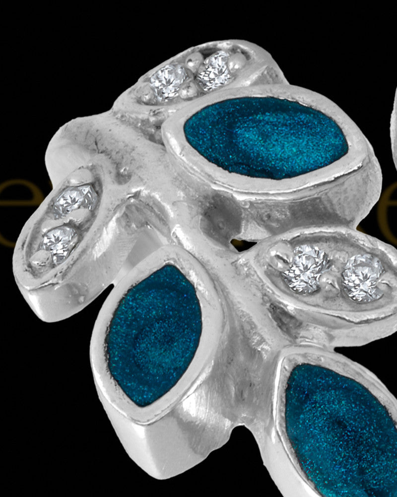 Ladies Felicity with Teal Silver Ash Ring