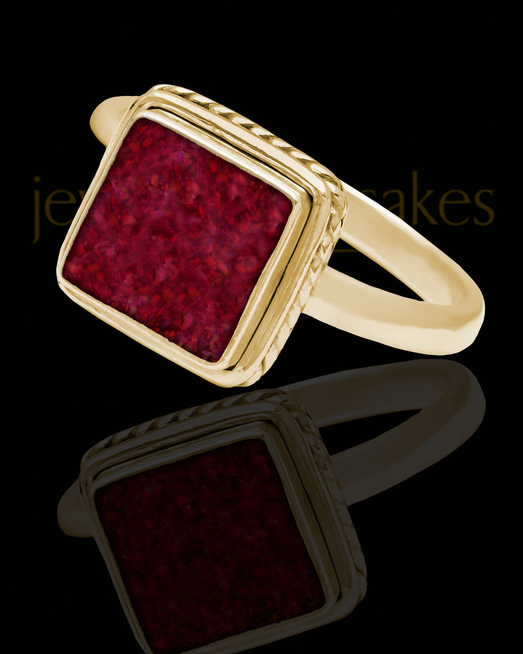 Solid 14K Gold Ladies Calliope Garnet Pearl Opal Ash Ring