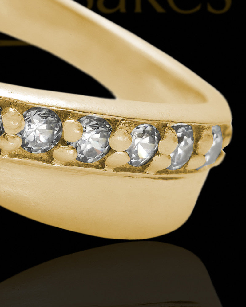 Solid 14K Gold Ladies Botinelli Ocean Tide Opal Ash Ring