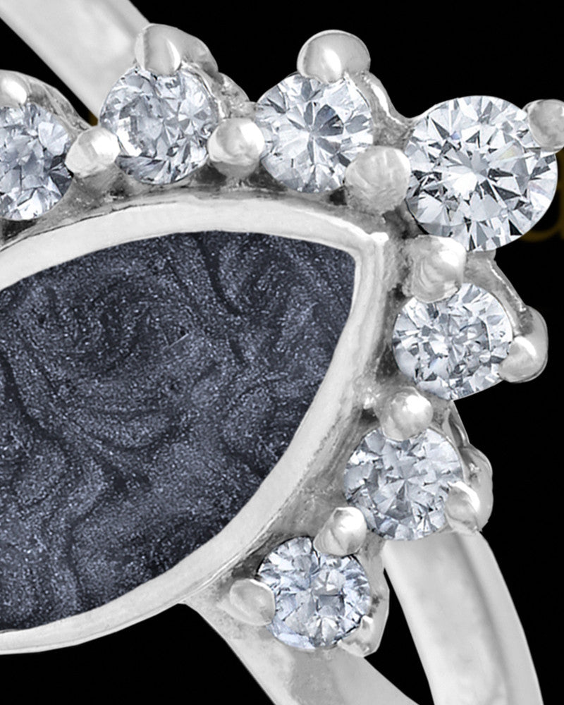 Ladies Loyola with Graphite Silver Ash Ring