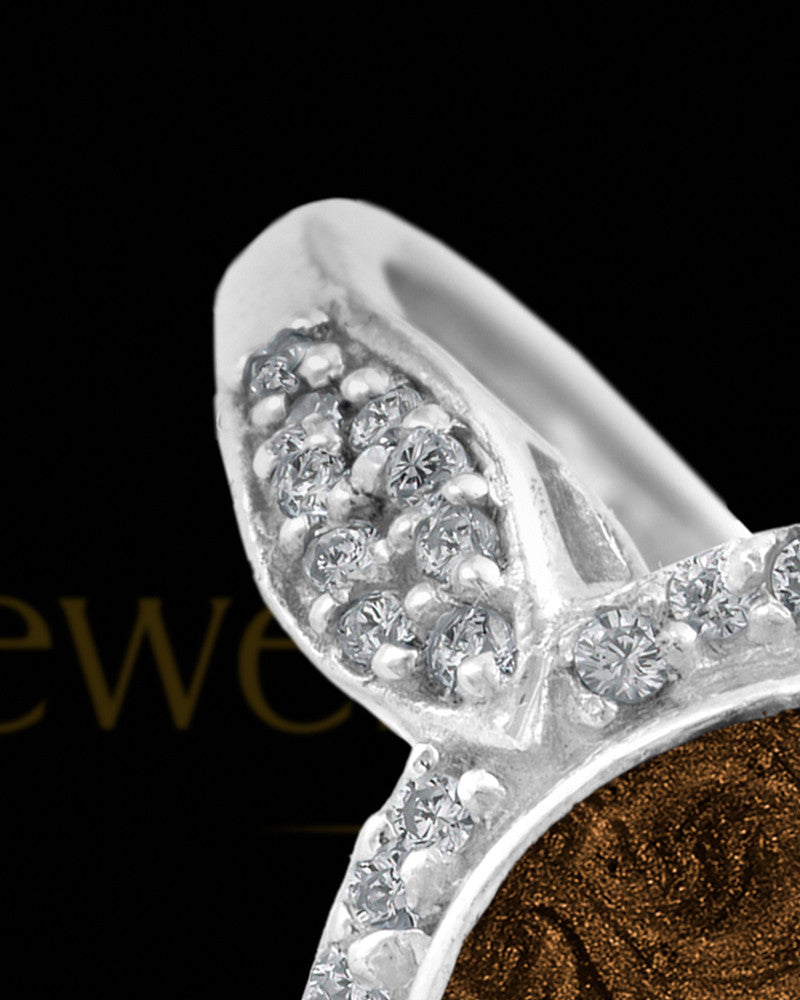 Ladies Prentiss with Coffee Silver Ash Ring