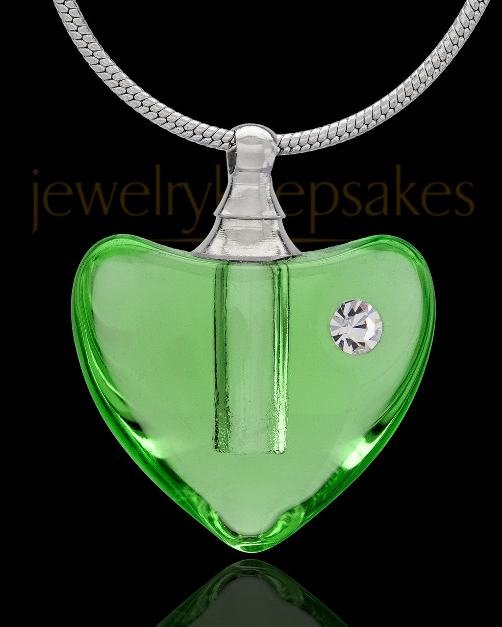 Urn Necklace Green So Loved Glass Locket