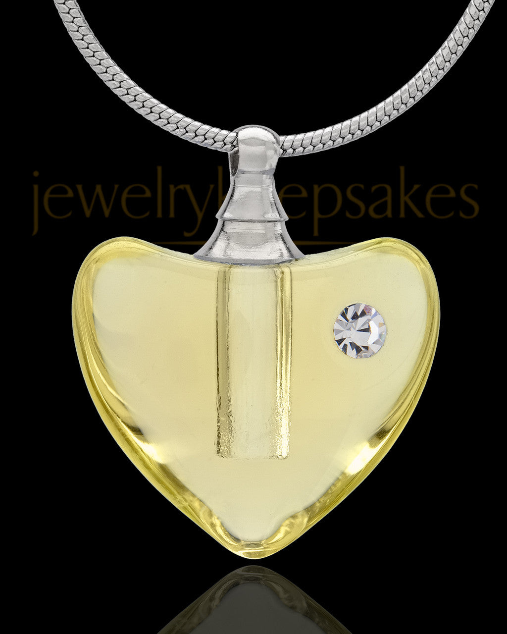 Urn Necklace Yellow So Loved Glass Locket