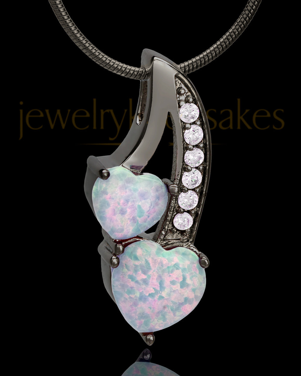 Black Plated with Pink Treasures of the Heart Keepsake Jewelry