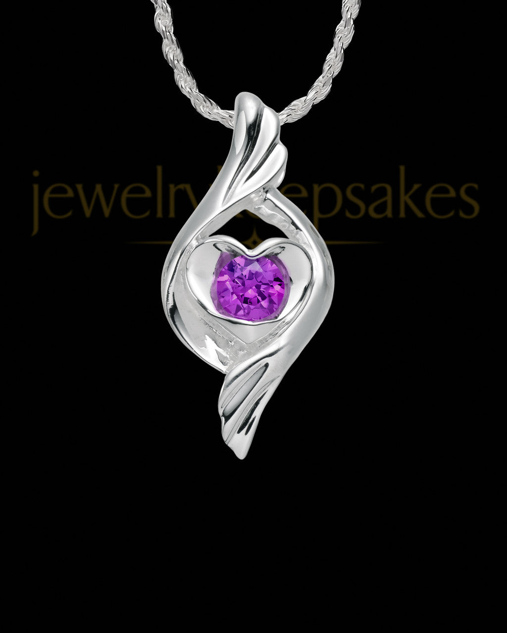 Avery Sterling Silver Heart Charm For Ashes